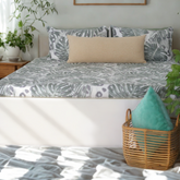 Olive Leafage - Cotton Satin